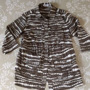 Calvin Klein cinch waist blouse.